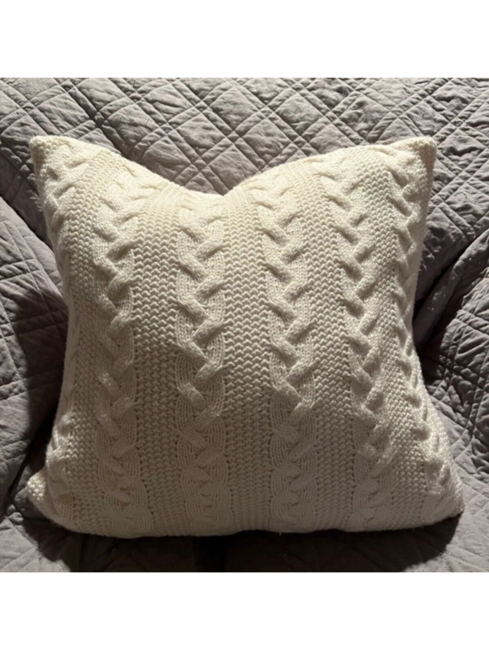 Cable Knit Sweater Square Pillow Pottery Barn Crate & Barrel Look